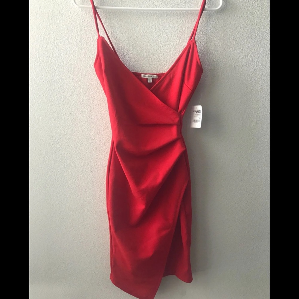 Charlotte Russe surplice asymmetrical dress